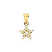 Pandantiv steluta aur 14K cu pietre DiAmanti KP0336-AS
